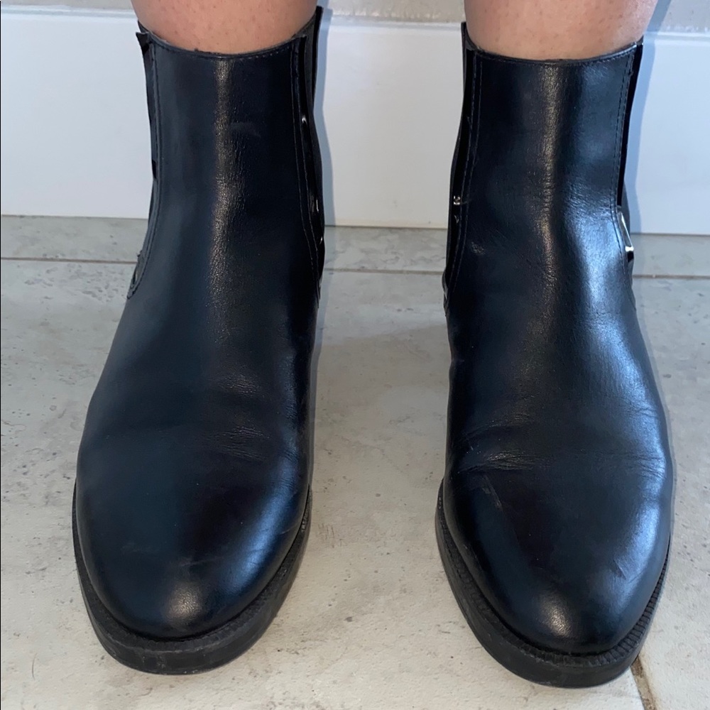 Zara leather booties